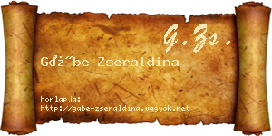 Gábe Zseraldina névjegykártya